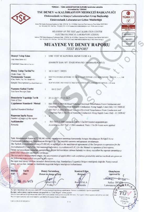 TSE Türk Standartları Enstitüsü Uygunluk Belgesi